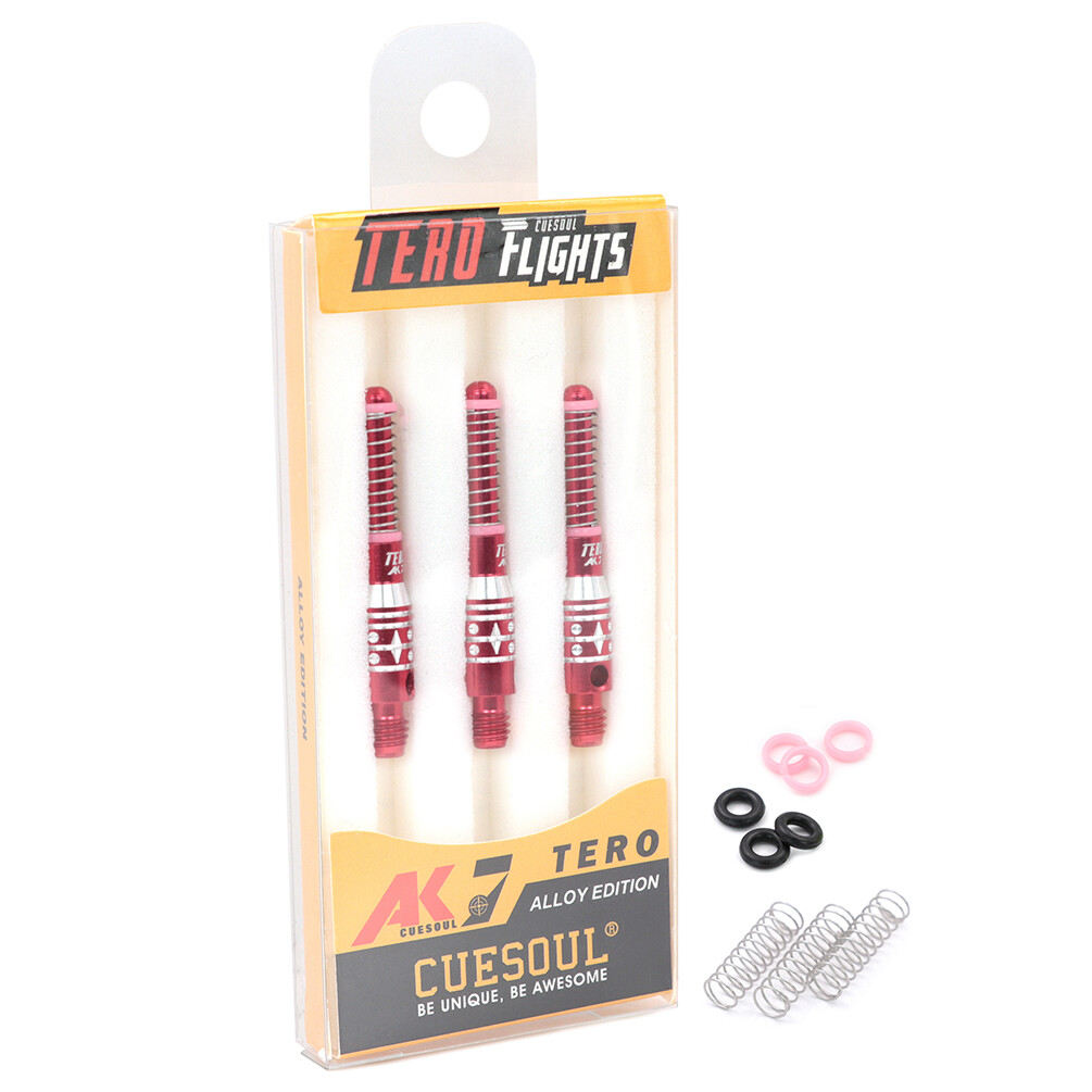 CUESOUL TERO AK7 Aluminium Dart Shafts Red 32.2/33.6/37.2/43.7/47.1/53.1mm