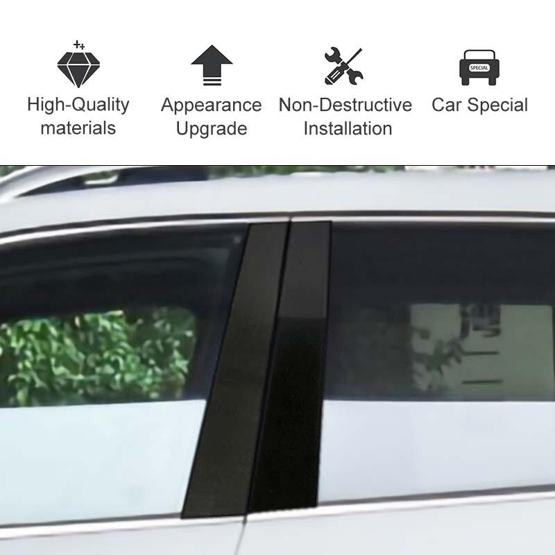 ✅ Window Door Column B Pillar Post Trim Cover Stickers For Jeep Cherokee 2014-23