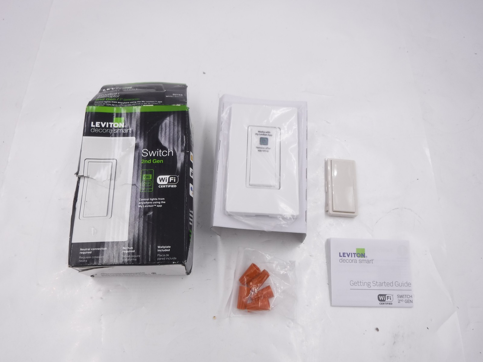 Leviton Decora Smart 15 Amp Wi-Fi Smart Rocker Light Switch With Alexa D215S-1RW