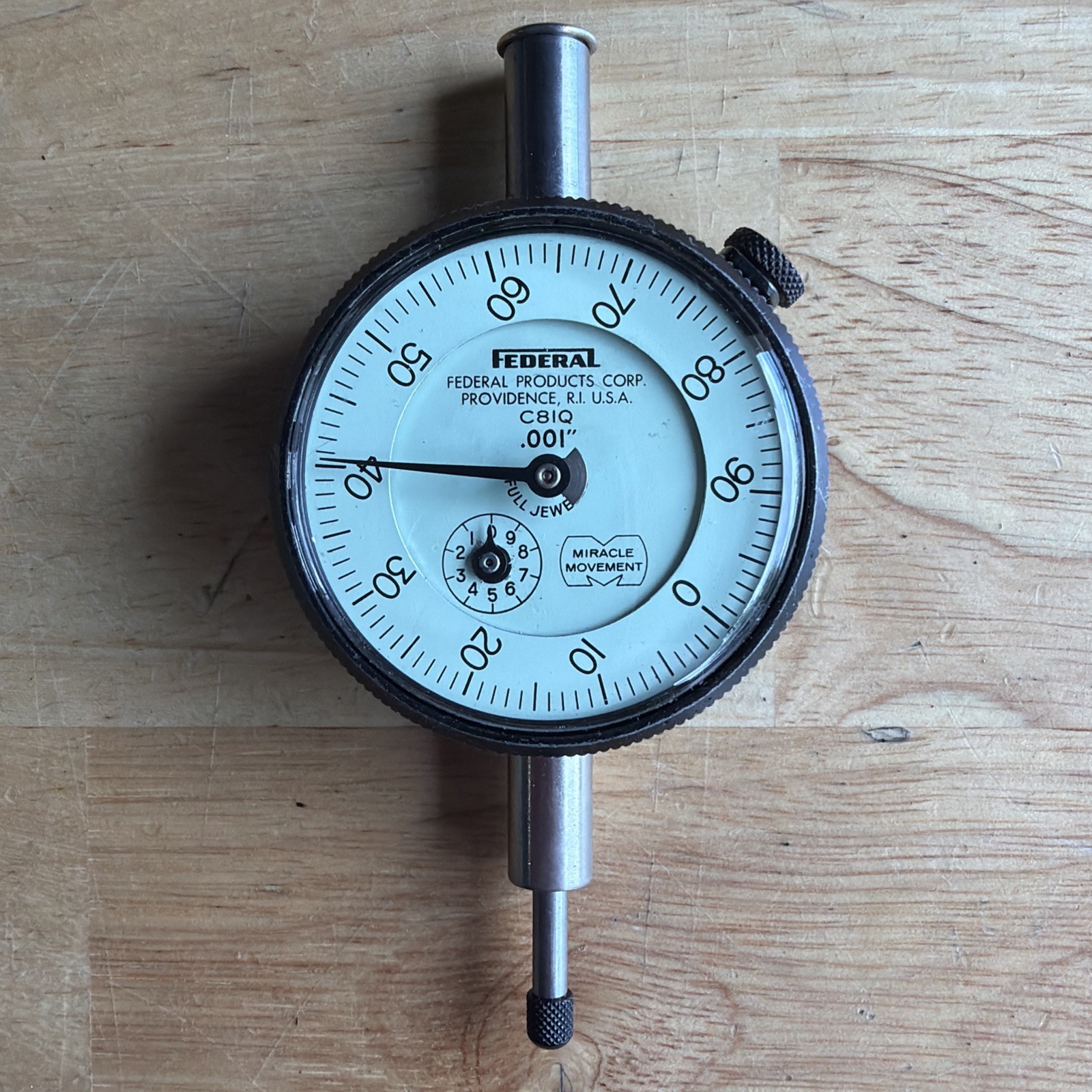 Federal Dial Indicator Full Jeweled .001 Graduation Mircale Movement C81Q