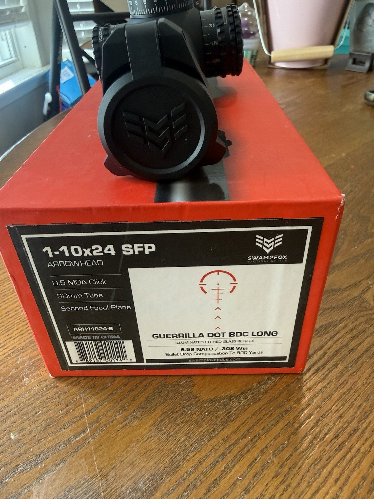 Swampfox Arrowhead 1-10 x24 SFP Scope Guerrilla Dot BDC