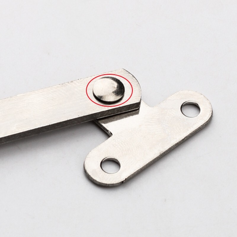 Furniture Stainless Steel Rotatable Folding Lid Support Hinge Silver Tone 2Pcs