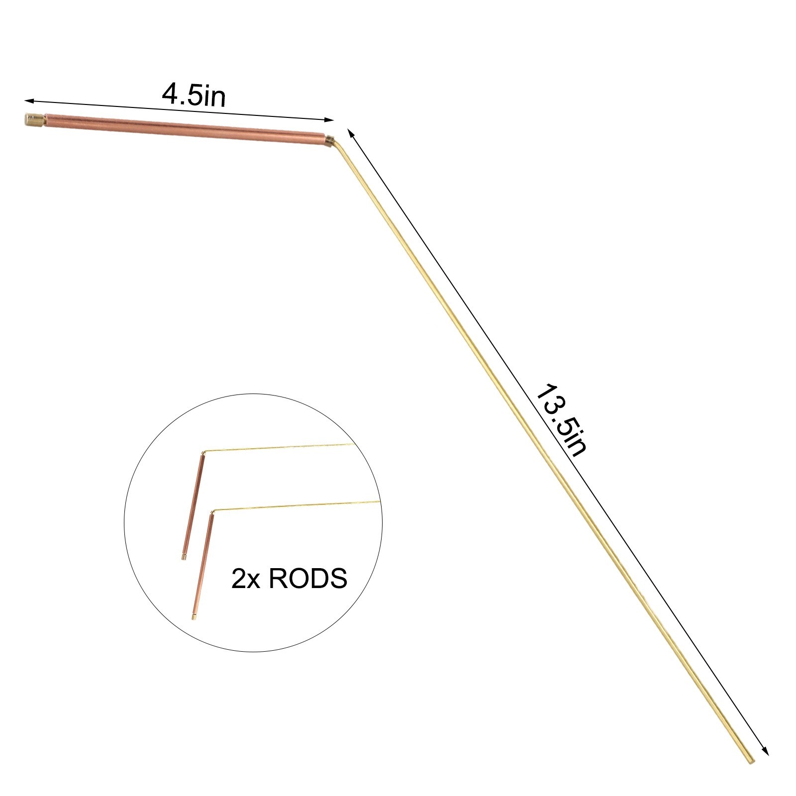 Professional Brass Divining Rods for Enhanced Dowsing and Treasure Discovery