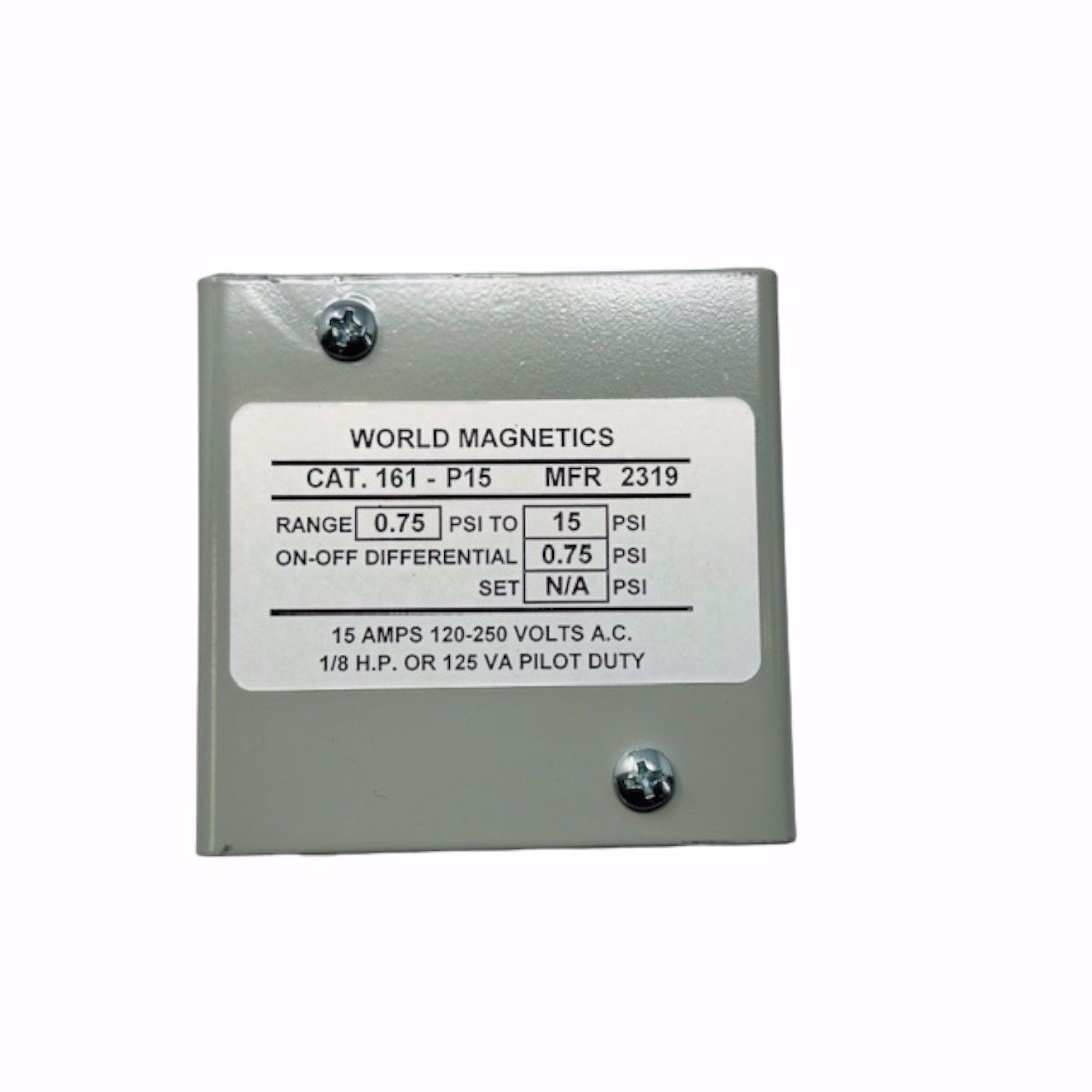 DIETZ 161P15 LOW AIR PRESSURE SWITCH 0.75 - 15.00 PSI
