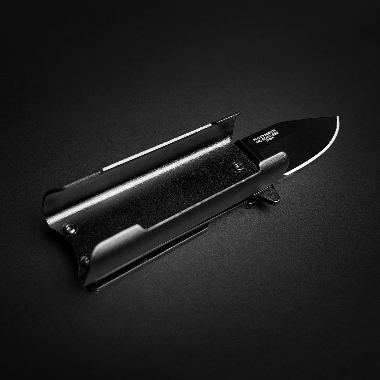 Lighter Holder Folding Pocket Knife Spring Assisted Open BIC Lighter Bald Eagle