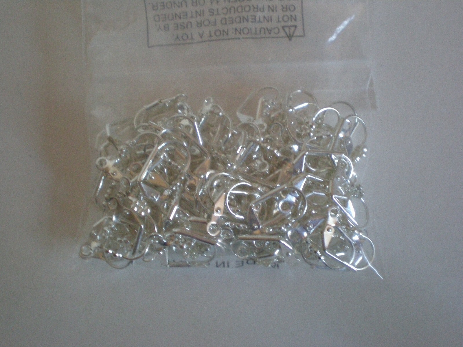 Silver Plated Lever Back Earring Wires 100 Pieces (50 Pairs) FREE SHIPPING