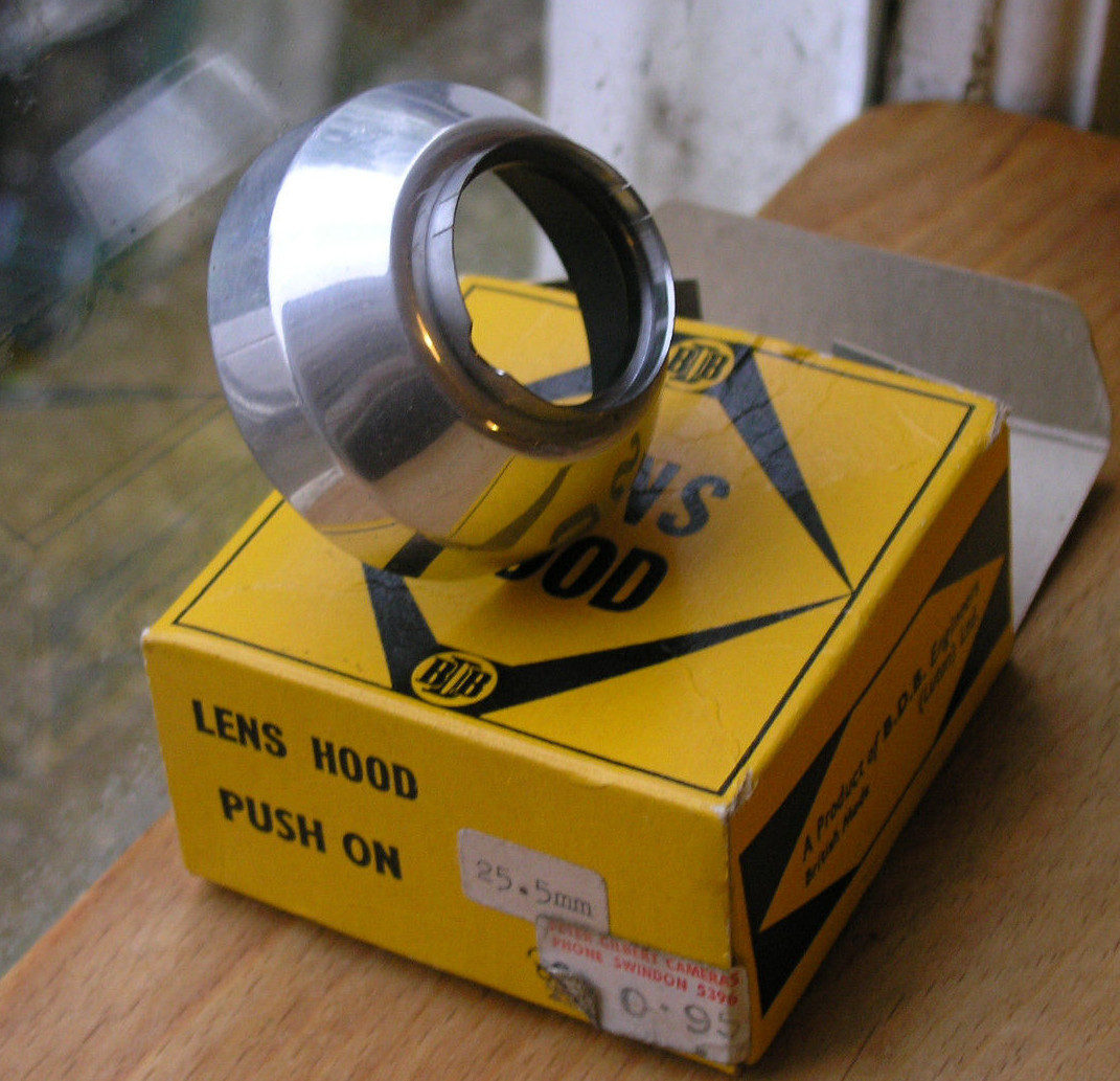 25.5mm 1" push fit  lens hood  slip on shade UK made