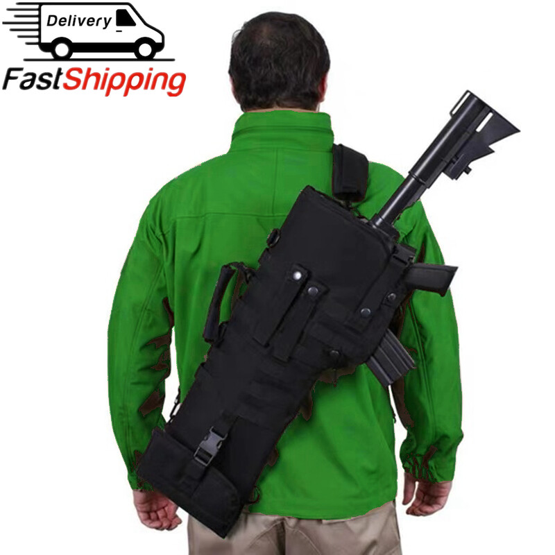 Tactical Hunting Rifle Scabbard Gun Bag Sling Bag Molle Shotgun Holster Case Bag