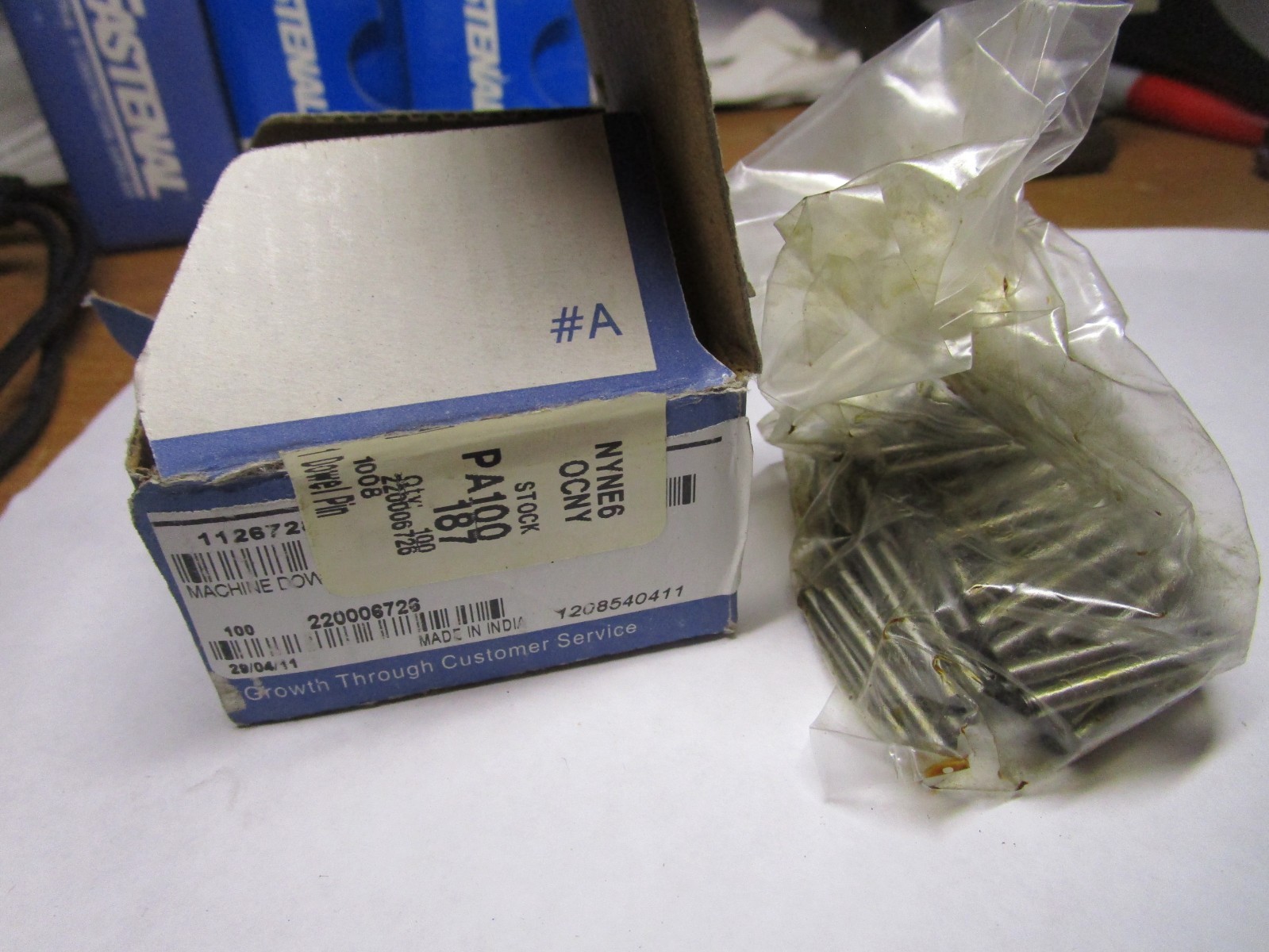 1/8" x 1" Bright Finish Alloy Steel Standard Dowel Pin QTY 100