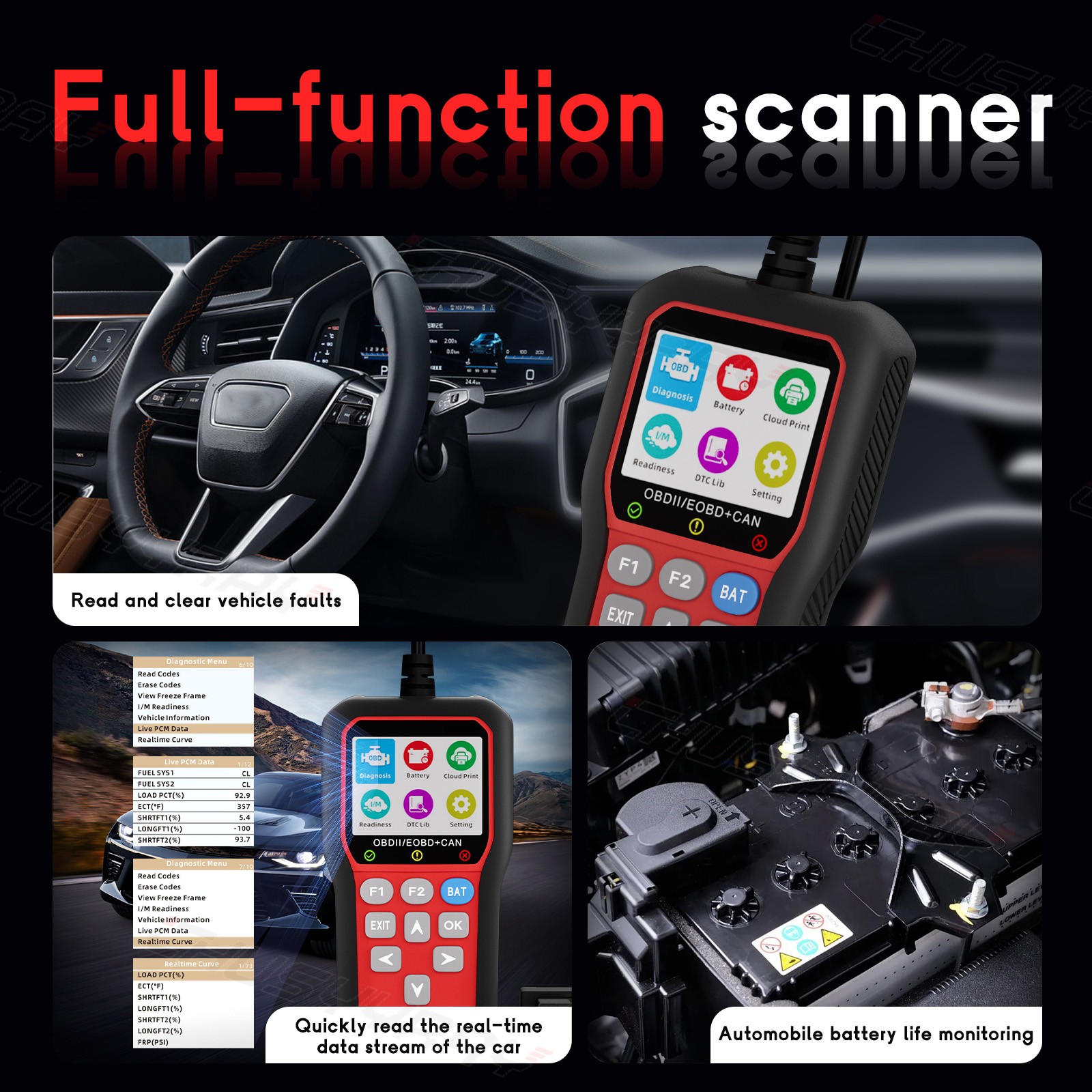 Professional OBD2 Scanner For Mercedes-Benz Diagnostic Reader Code Clear Reset