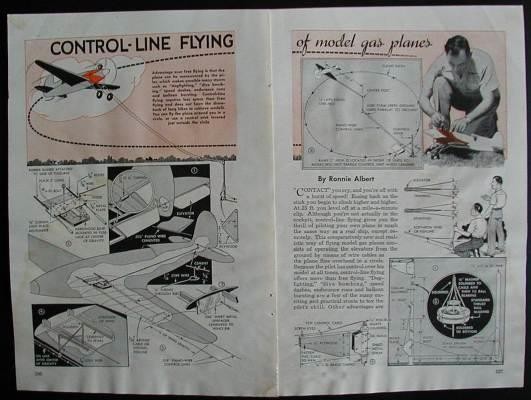 Control Line Flying Model Airplanes TETHER 1942 HowTo PLANS