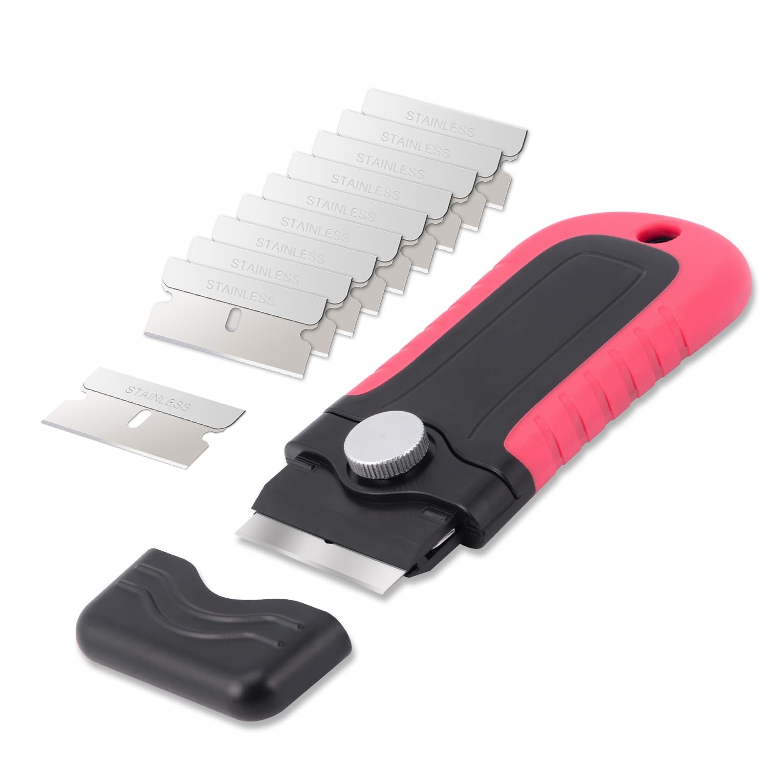 Gomake Razor Blade Scraper Tool with Blade Storage Container, Glass Cooktop S...