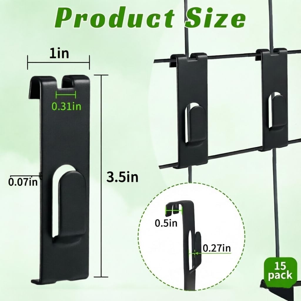 Versatile 15 Pack Grid Wall Hooks - Tool-Free Installation & Space Saver