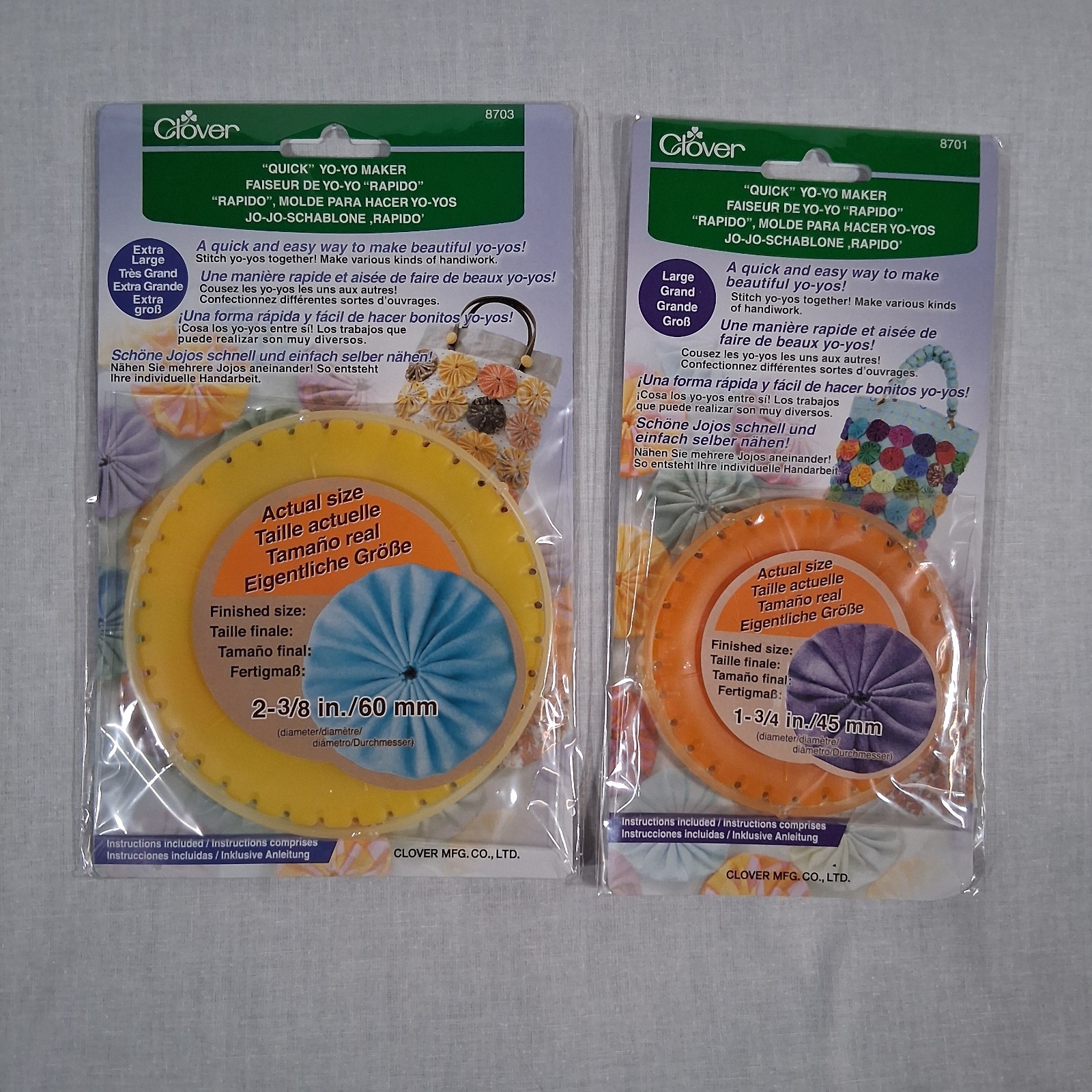 Clover Large And Small Quick Yo-Yo Maker Lot Of 2 New