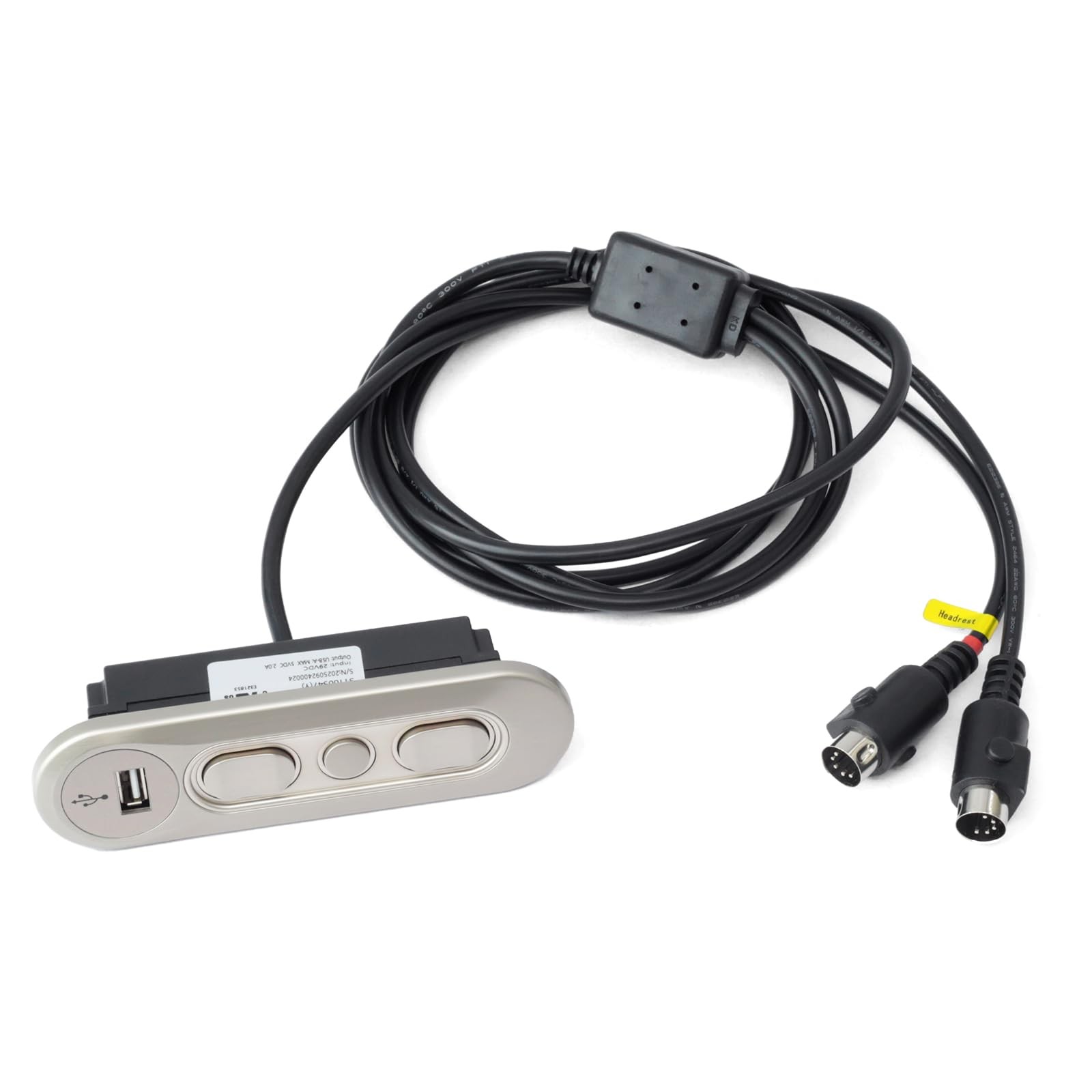 KDH127H001 Hand Control Switch 5 Button Recliner Controller USB Silver