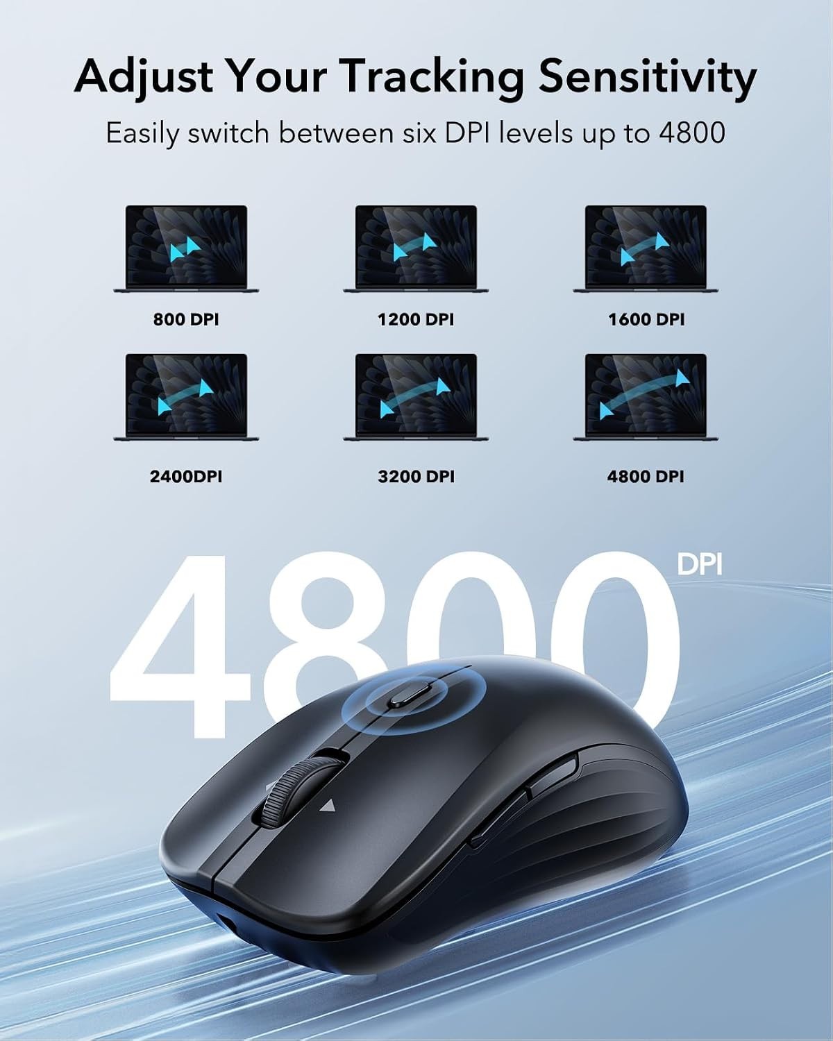 ESR MagMouse Bluetooth Wireless Mouse Rechargeable Silent Ergonomic 2.4G Black