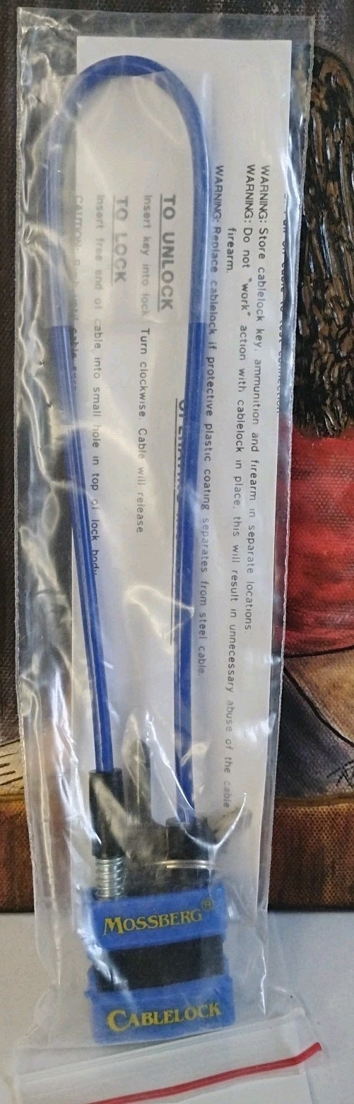 NEW Mossberg Cable Lock Cablelock Firearm Safety Lock W/ 2 Keys & Instructions