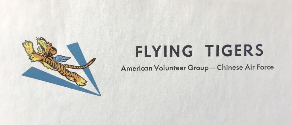 ORIGINAL WWII AVG FLYING TIGERS PAPER LETTER HEAD DISNEY ART RARE