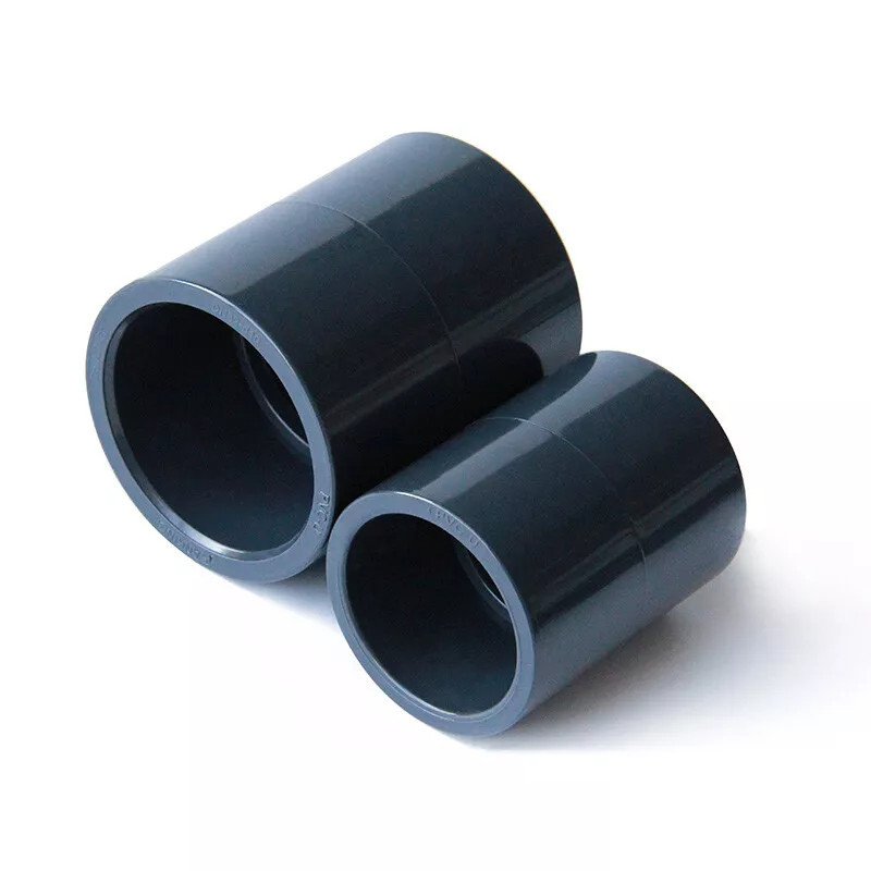 PVC Direct Pipe Fitting Straight Water Pipe Socket Coupling Joint ID 20mm~110mm