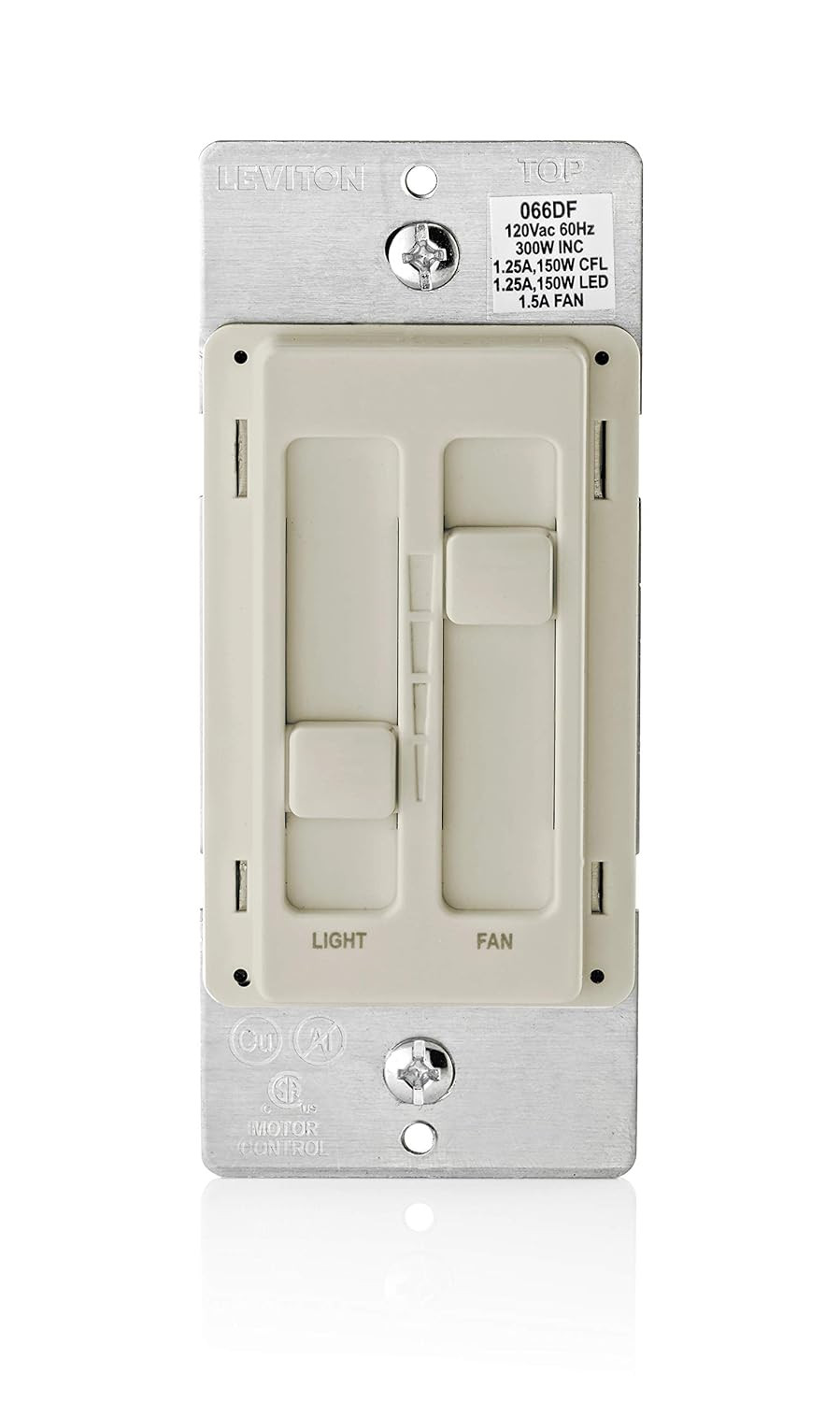 Sureslide Ceiling Fan Control & Dimmer Switch for LED, Halogen, Incandescent