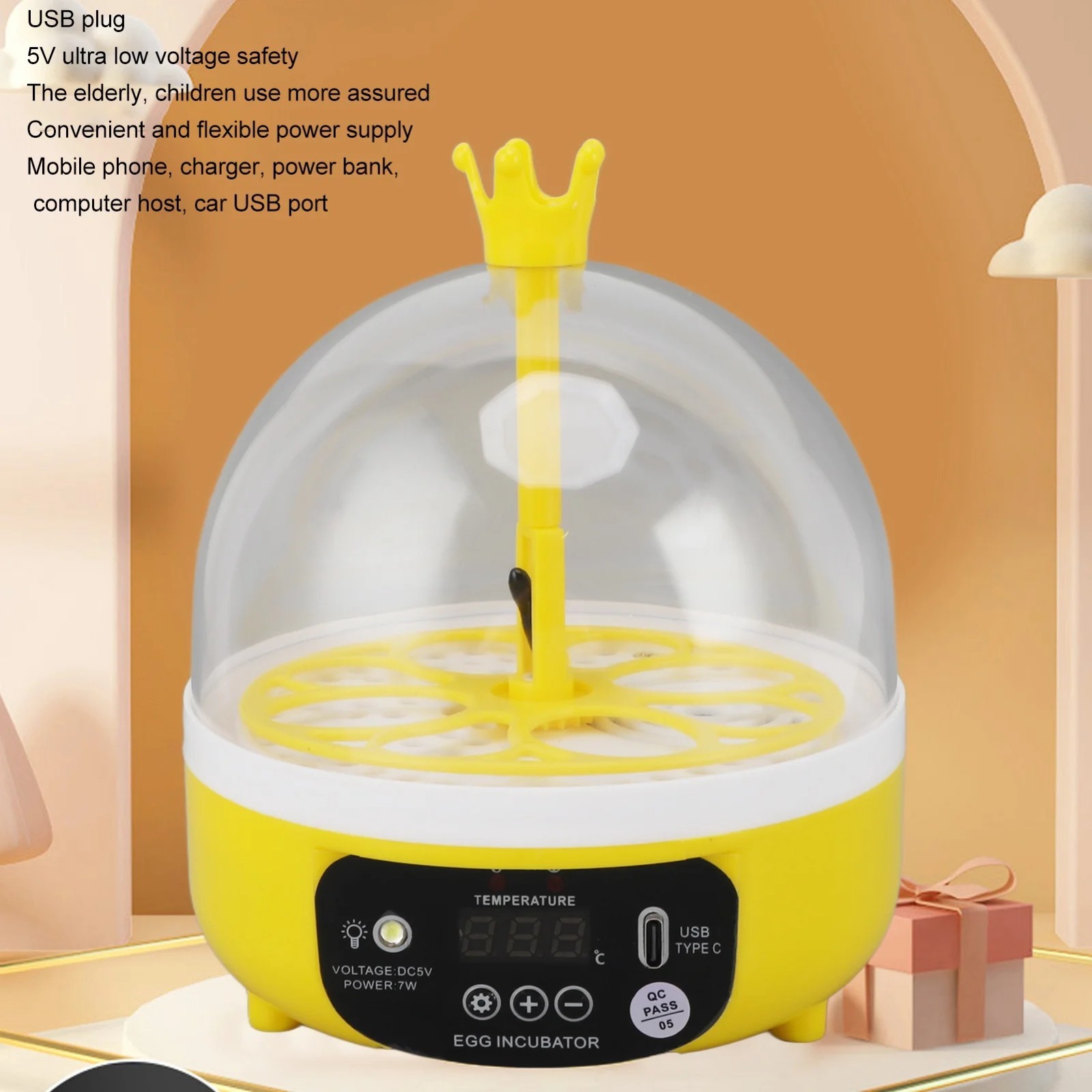 Home Egg Incubator Automatic Temperature Humidity Control Poultry.