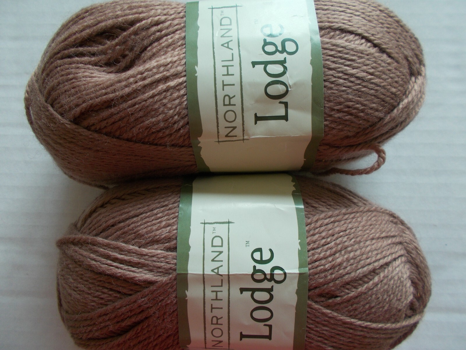Northland Lodge wool blend yarn, Light Mocca, lot of 2 (228 yds each)