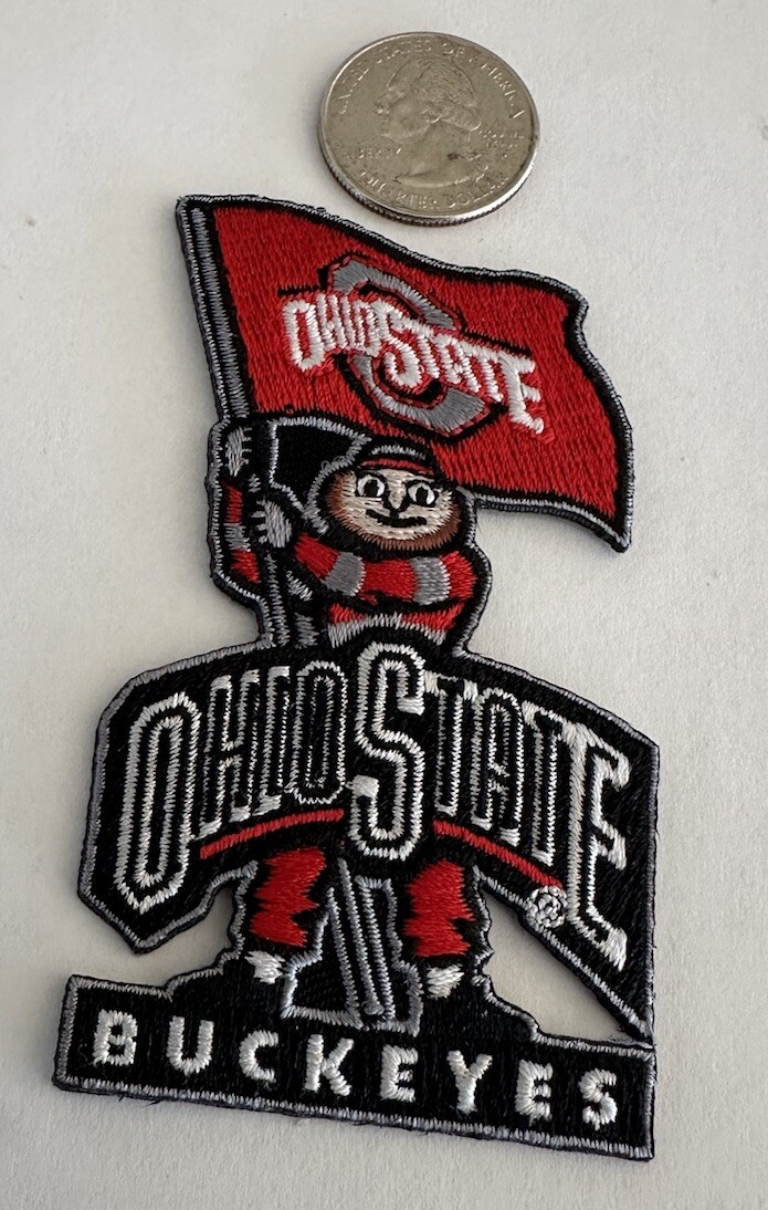 Ohio State BRUTUS Vintage RARE Embroidered Iron On Patch 3.5" x 2” Awesome!!