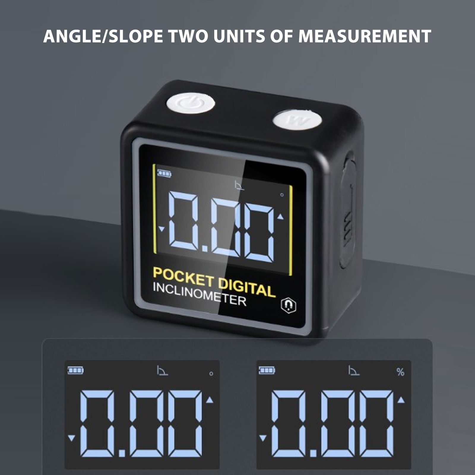 Pocket Digital Inclinometer Protractor Magnetic Angle Finder Measuring Tool CST