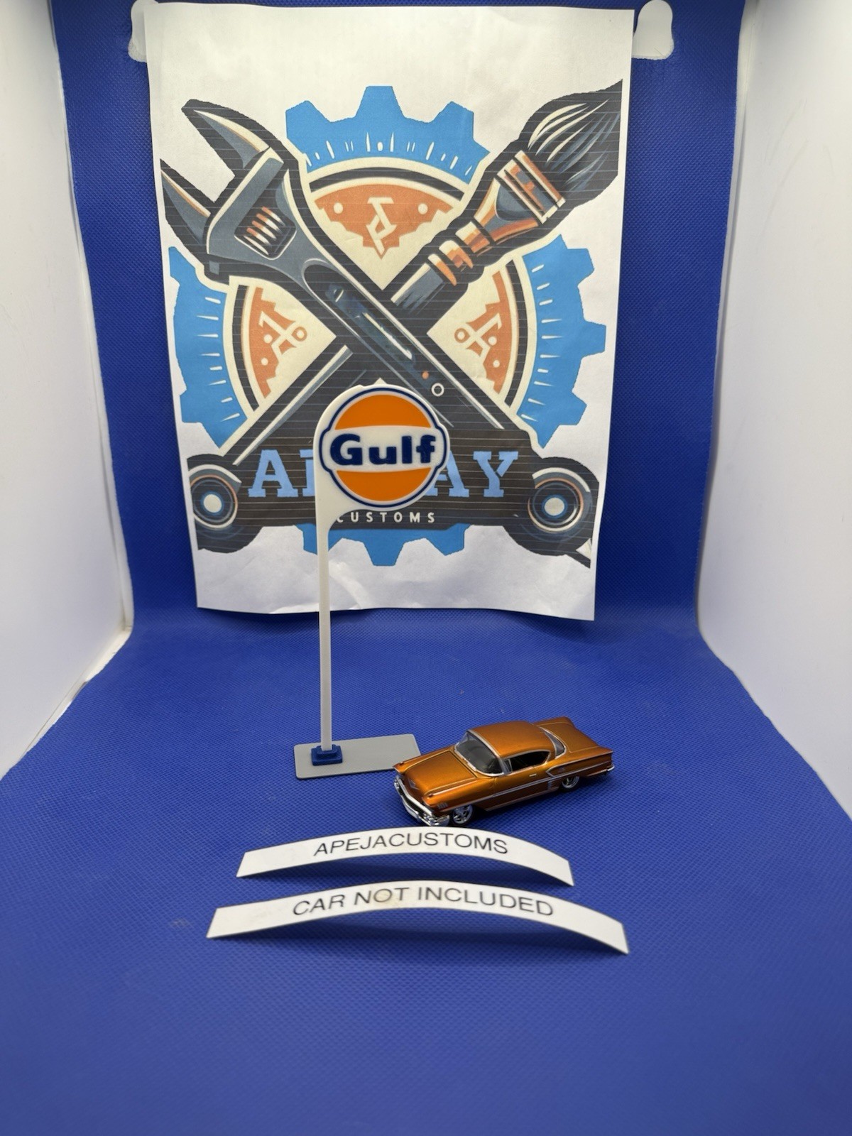 1/64 scale diorama gulf oil/ gas sign double sided
