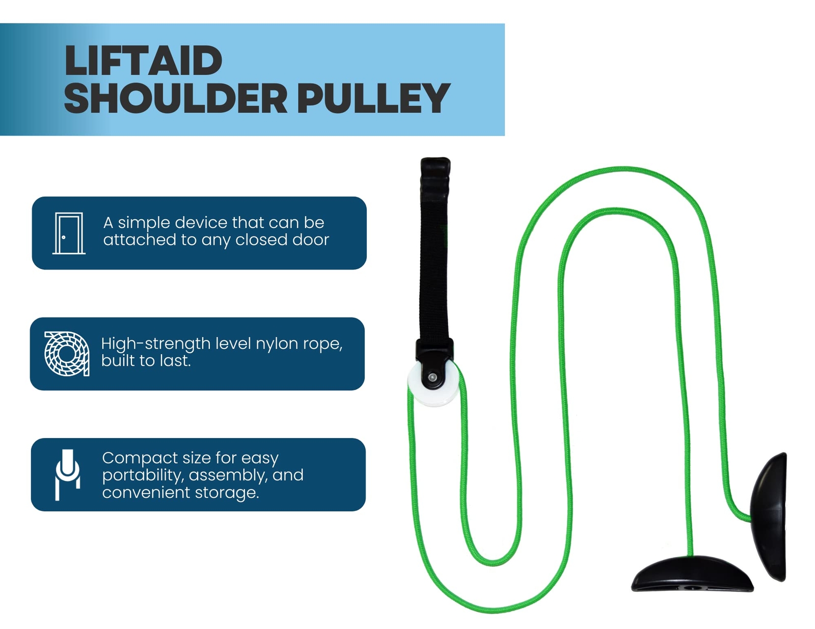 Shoulder Pulley for Physical Therapy with Exercise Guide - Improves Shoulder ...