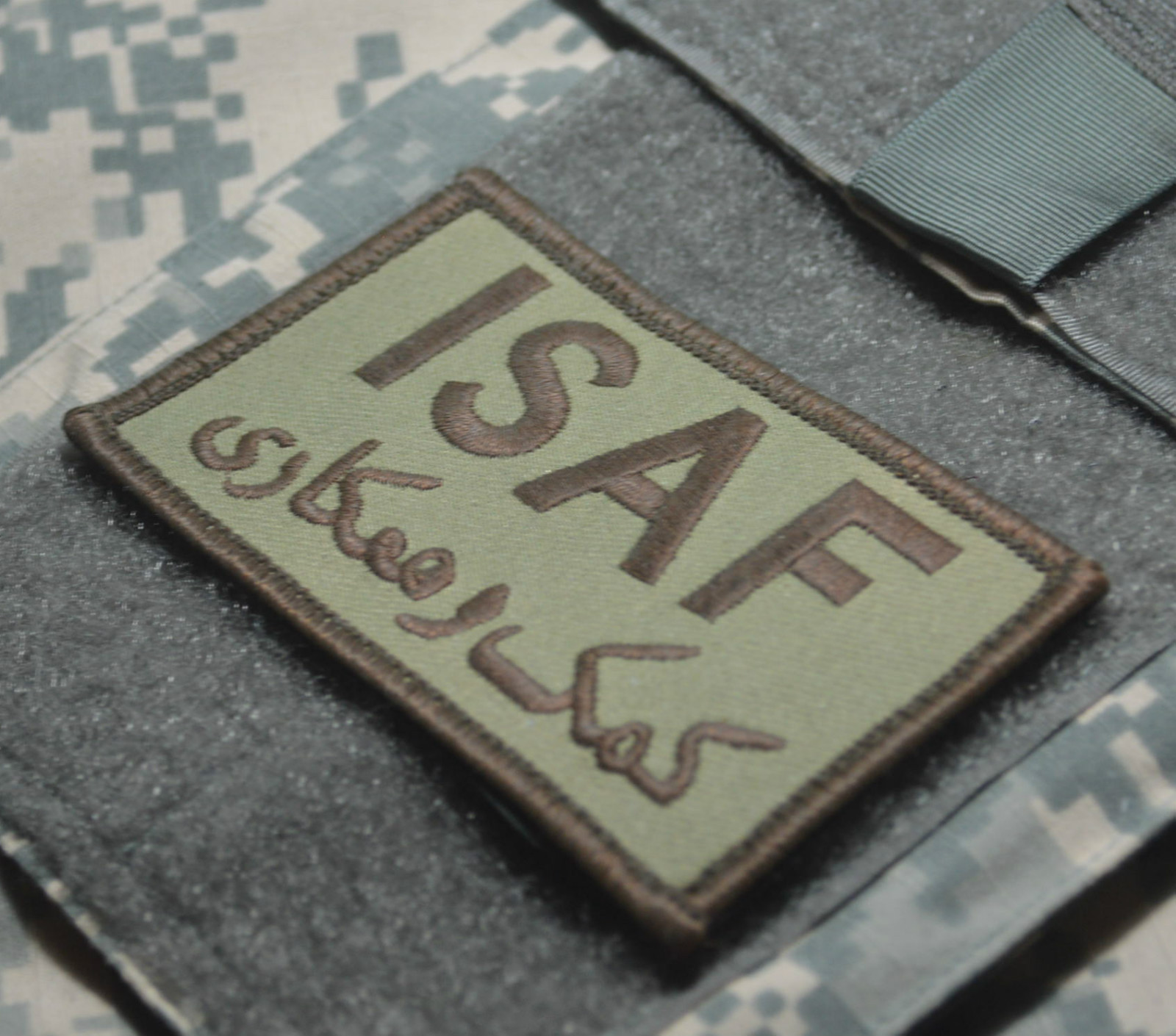 JSOC NATO ISAF ALLIED SECURITY FORCES OPERATOR SHOULDER PATCH: ISAF INSIGNIA DD