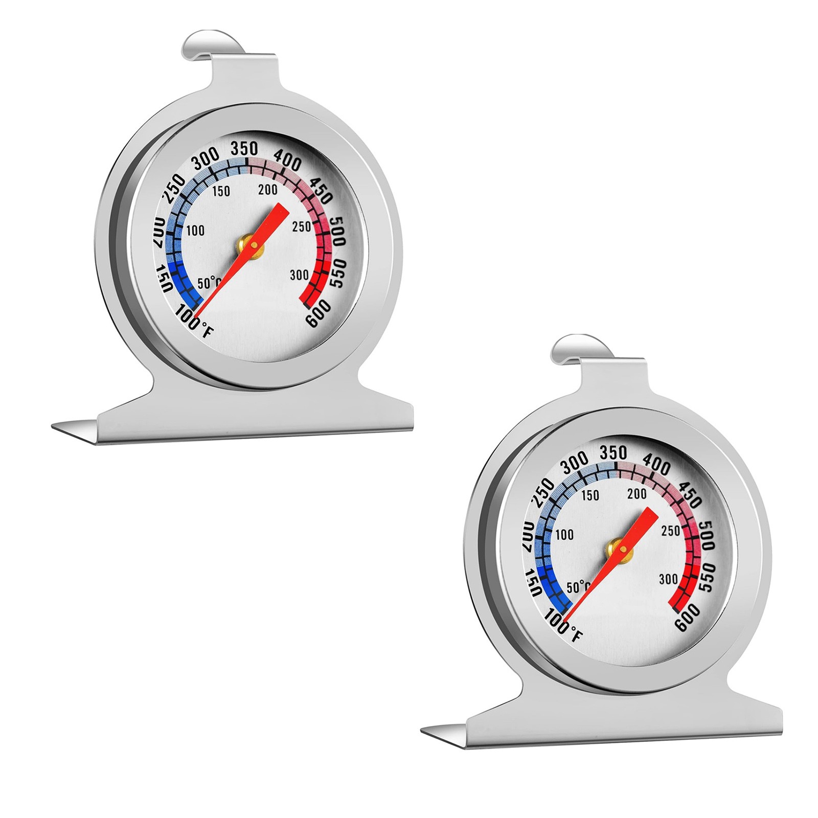 Oven Thermometer 50-300°C/100-600°F Durable Stainless Steel Temperature Gauge