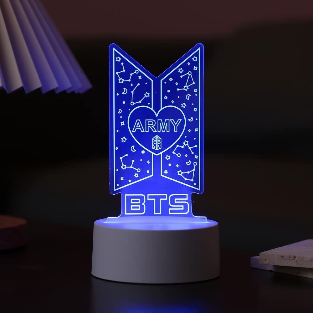BTS LED Color Changing Night Light Bangtan ARMY KPOP Gift USB or Battery