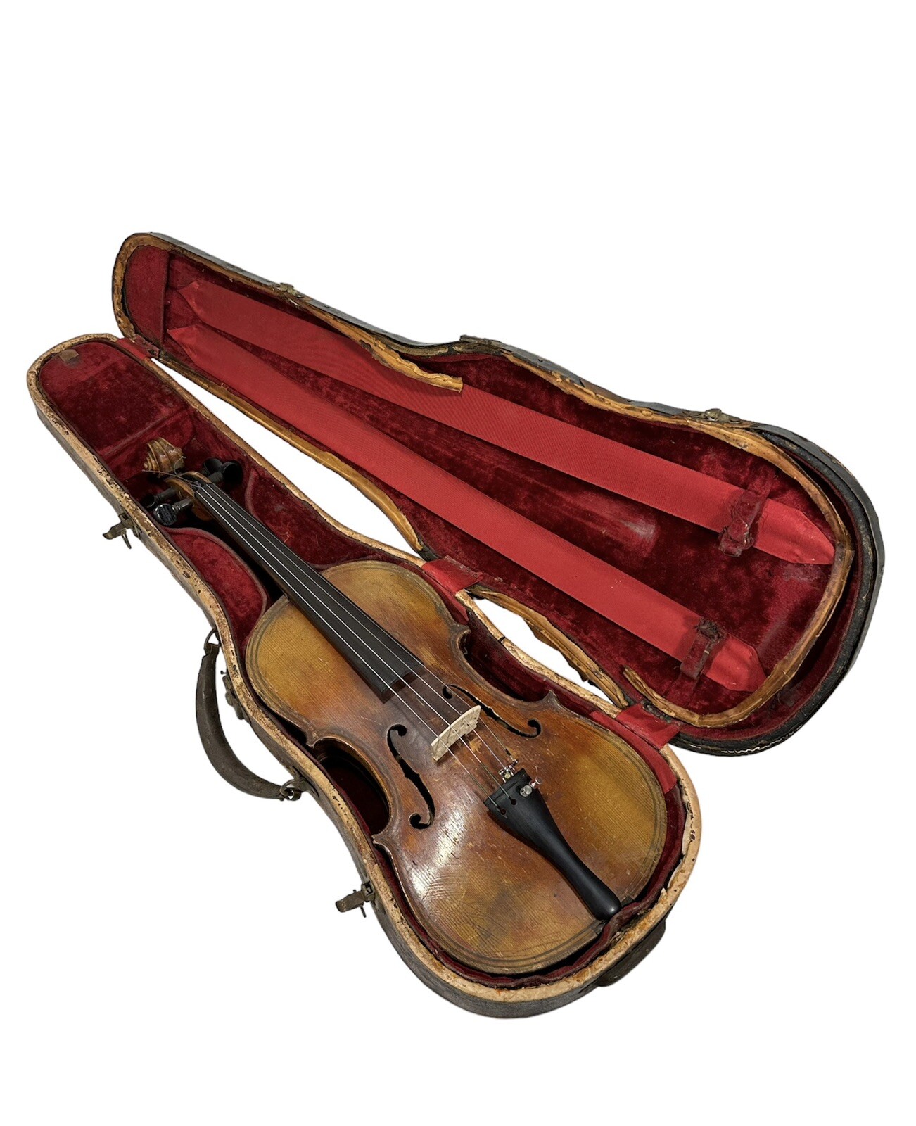 Antique German Violin Labeled "Carl Bachmann" With Case ~ Size 4/4