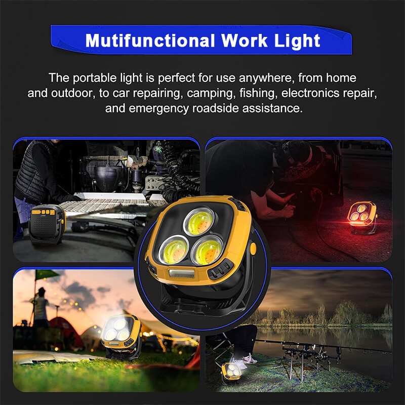 3300 Lumen Work Light Magnetic LED Super Bright Portable Work Light Rechargeable