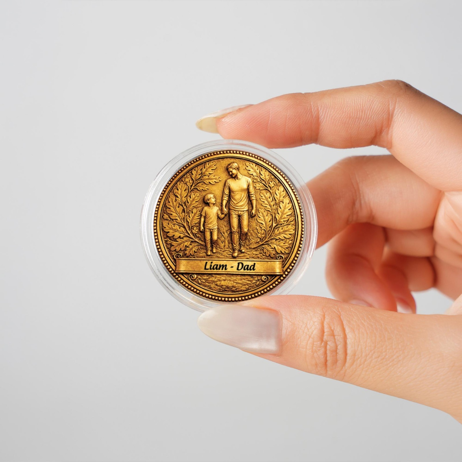 Personalized Dad Kids Coin Custom Name Keepsake Replica 2D Flat Token