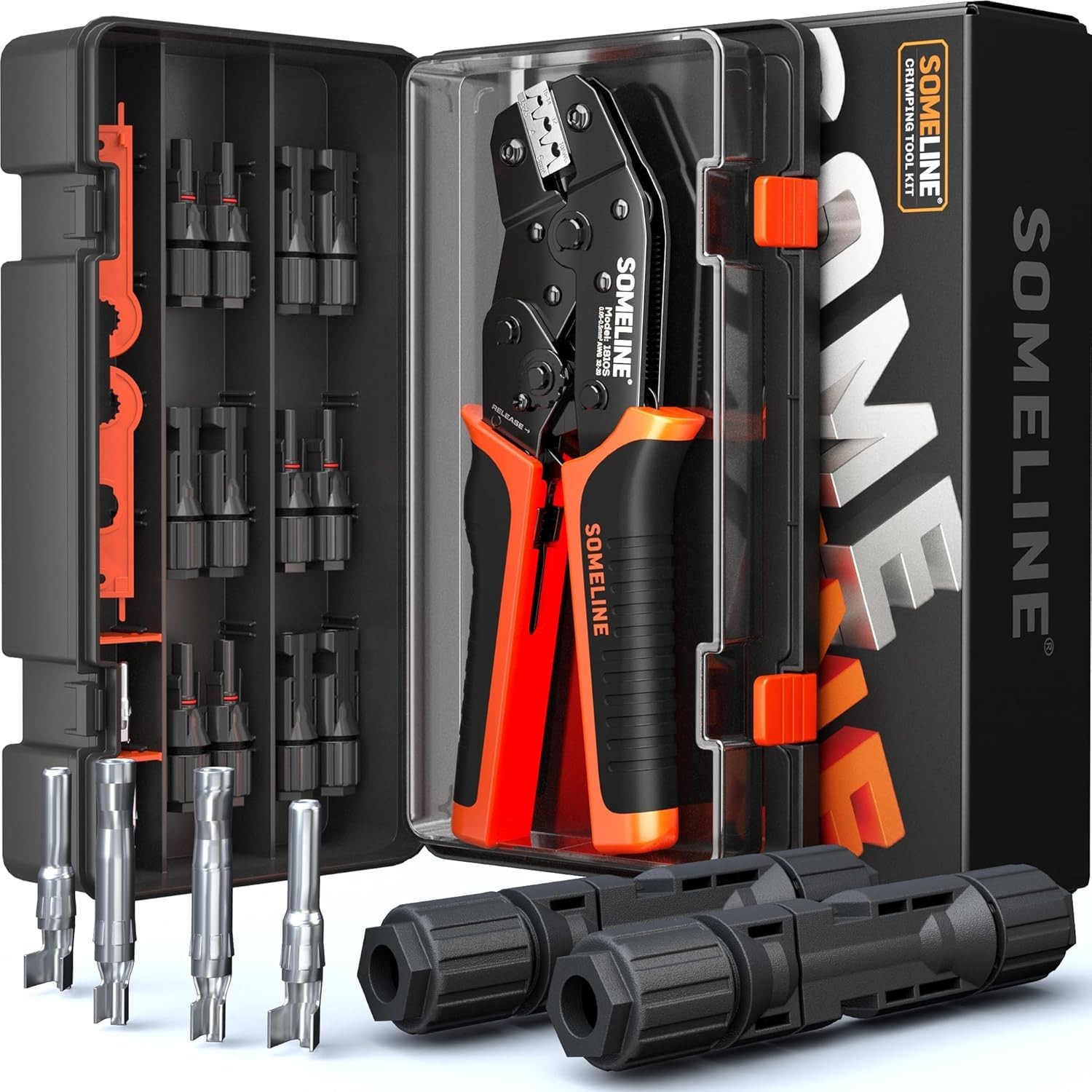 ® Solar Connector Crimping Tool Kit, 14-10 AWG Crimper for Solar Panel Cable ...