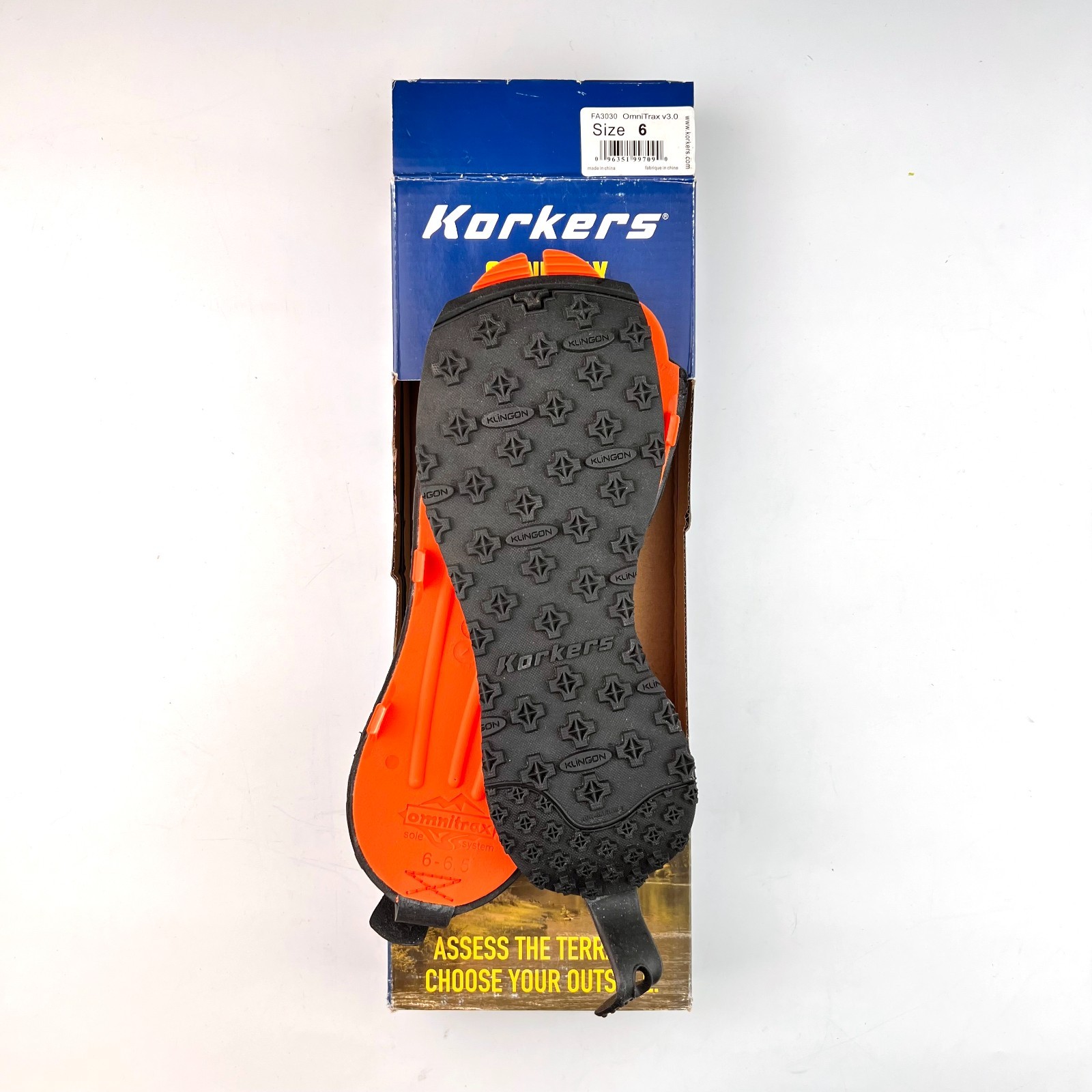 Korkers Omnitrax 3.0 Kling On Sticky Replacement Sole - Size 6