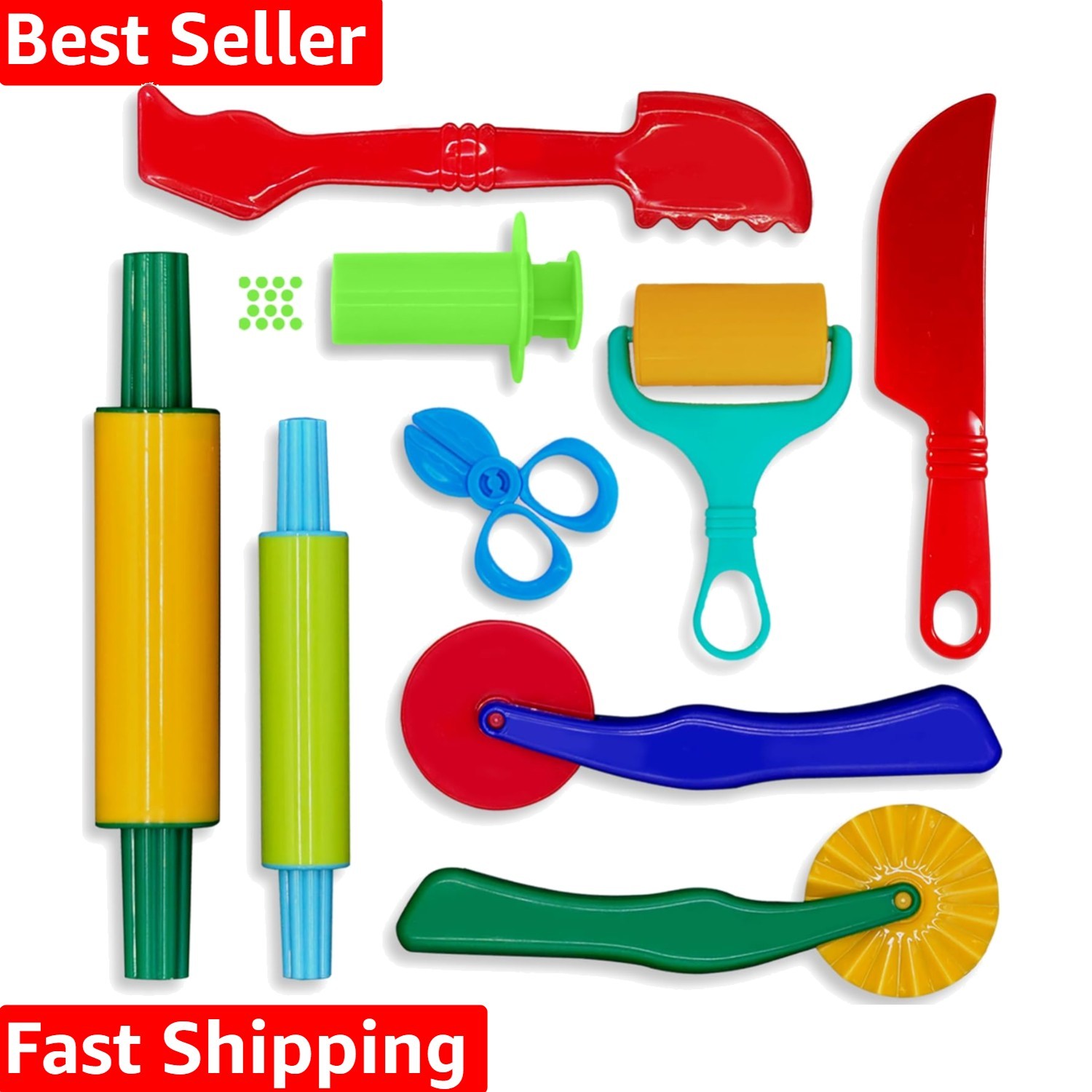Durable 9pc Clay and Play Dough Tools Set - Ideal for Home and Classroom Fun