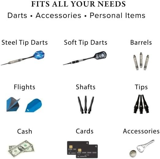 Tactech Outer Shell Dart Case - 6 Dart Capacity with Extra Accessories Storage