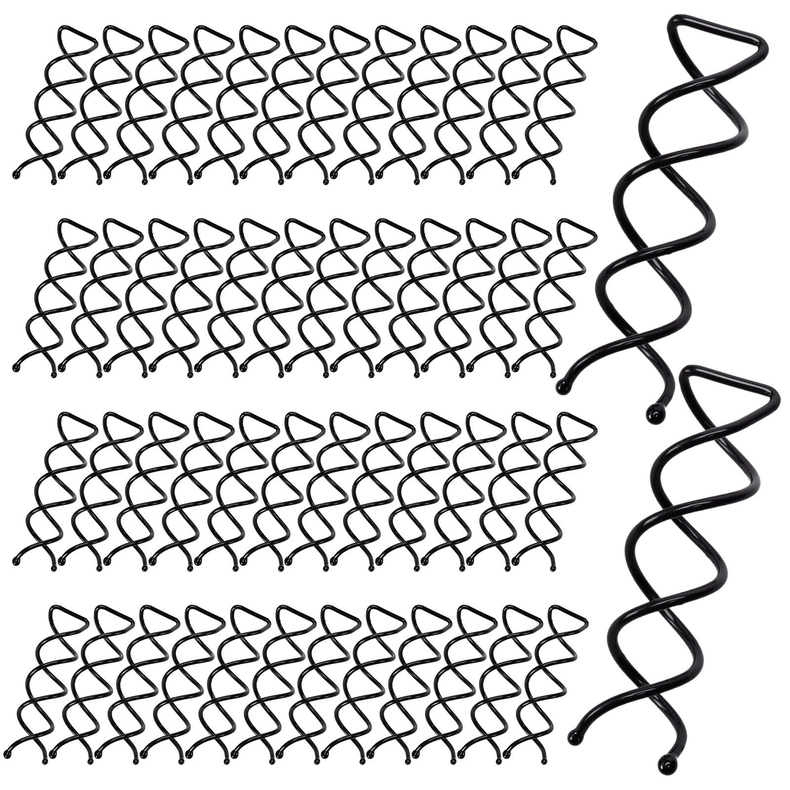 50 Pcs Spiral Hair Pins, 1.97 Inch Bobby 1 Count (Pack of 50), Black