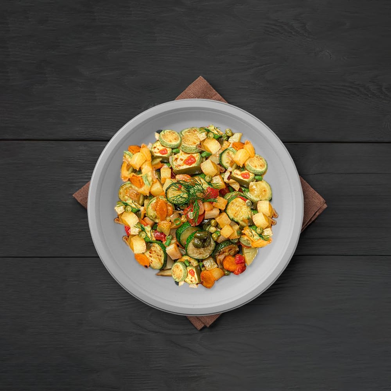Premium 7 Inch Round White Paper Plates [50-Pack] -100% Compostable & Eco-Fri...