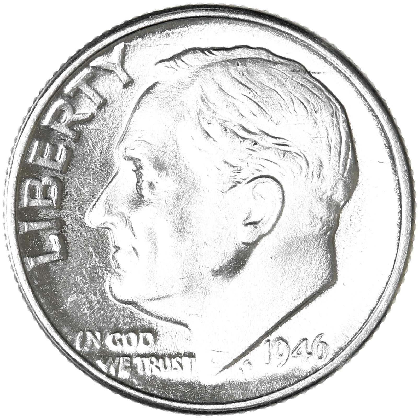 1946 D Roosevelt Dime 90% Silver BU US Coin