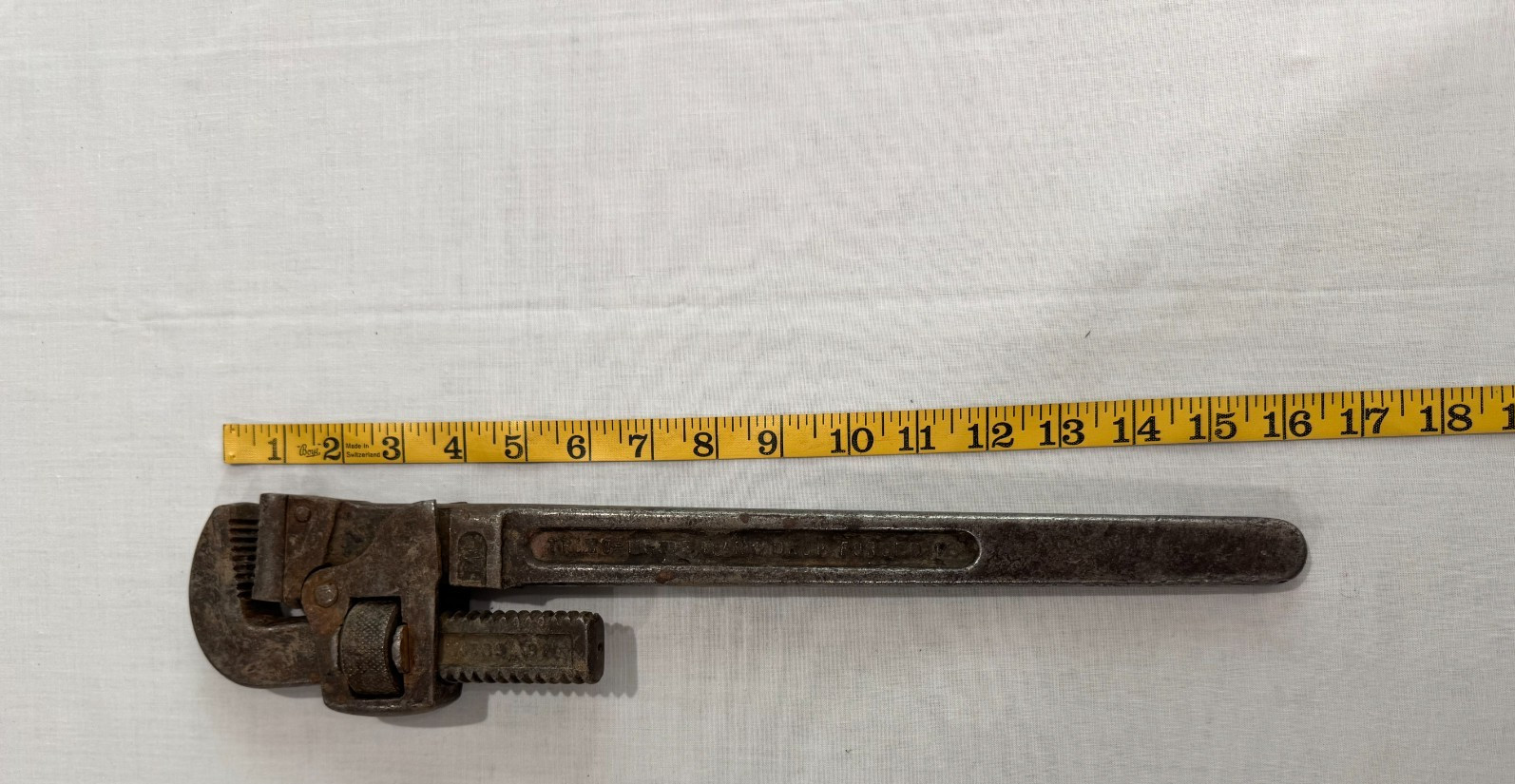 Vintage 16 Inch Trimo Pipe Wrench Trimont Mfg Co. Roxbury Mass. USA