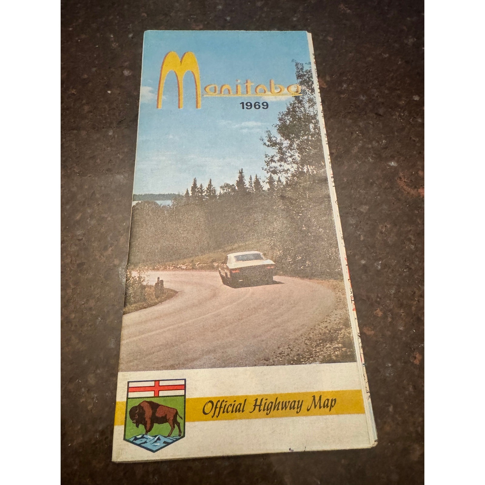 Vintage Travel Brochure Province of Manitoba Official Map 1969 in Color