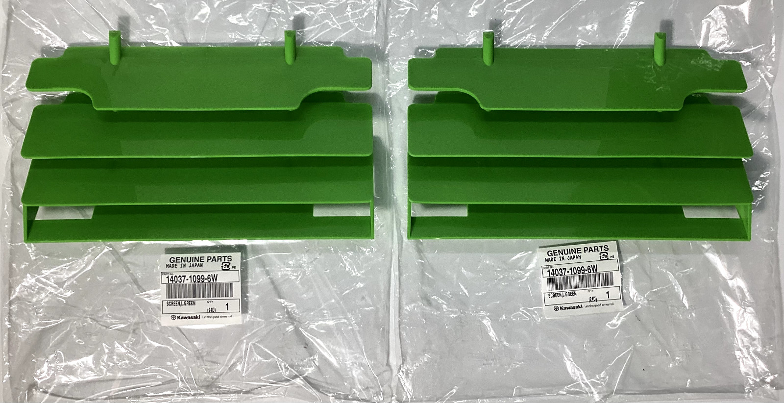 Kawasaki Radiator Shrouds Guard Set KX125 KX250 KX500 KDX250 14037-1099-6W set