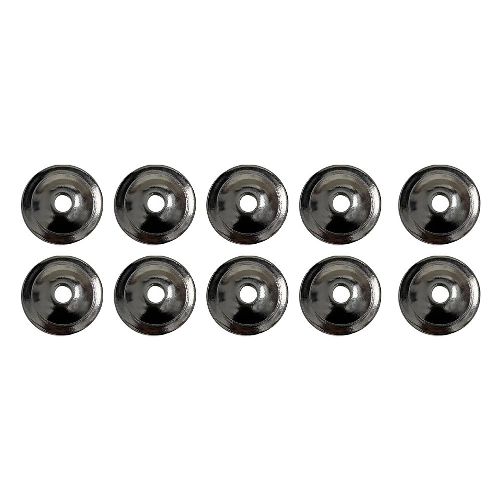 10 Pack Matte Black Cabinet Knob Backplates Carbon Steel for Stylish Furniture
