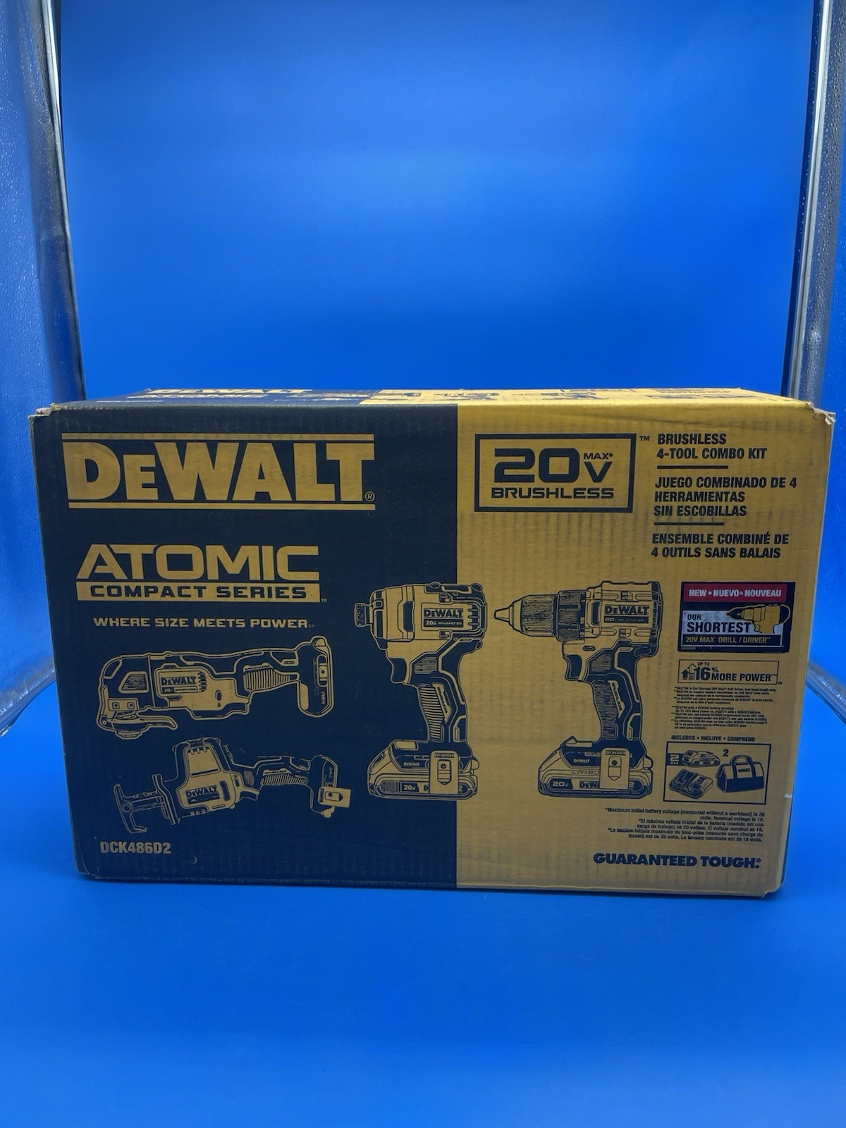 DEWALT 20V MAX Atomic 4 Tool Combo Kit - DCK486D2