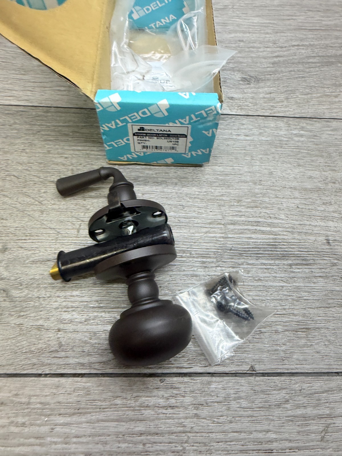 Deltana SDL980U10B Storm Door Latch, Round, Tubular Lock in Oil-rubbed Bronze