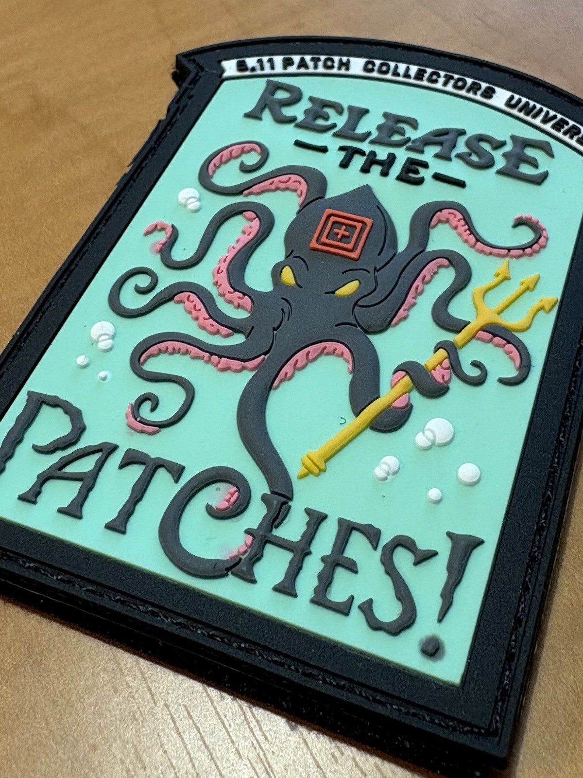 5.11 TACTICAL **COLLECTOR’S VIP** BLACK KRAKEN MORALE PATCH + #VegasStrong PATCH